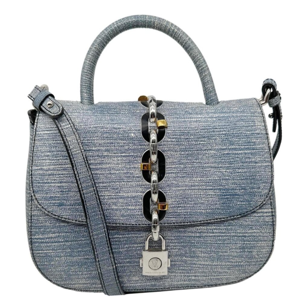 Louis Vuitton  Chain It PM Leather Crossbody Bag Blue